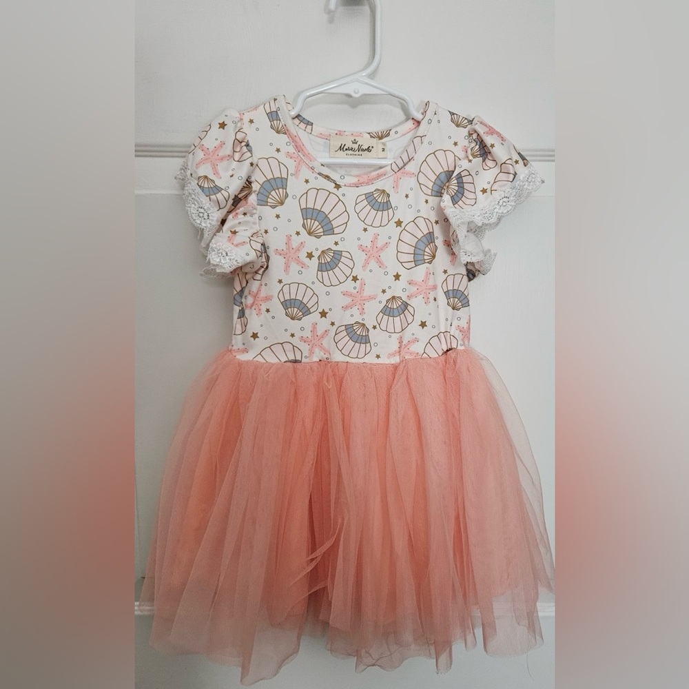NWOT Marie Nicole Clothing Girls Size M(3 years) Seashell Tutu Dress - Picture 1 of 2